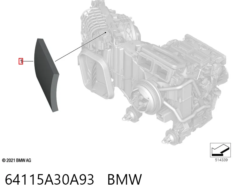 64115A30A93 BMW Внутрішньосалонний фільтр