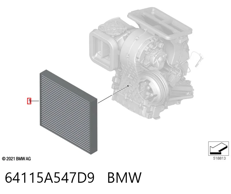 64115A547D9 BMW Внутрішньосалонний фільтр