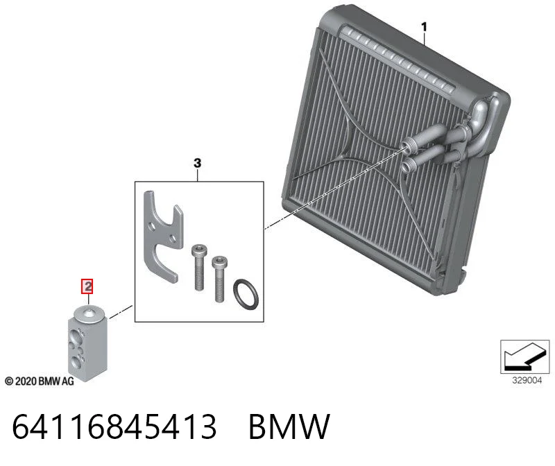 64116845413 BMW Клапан TRV, кондиціонера