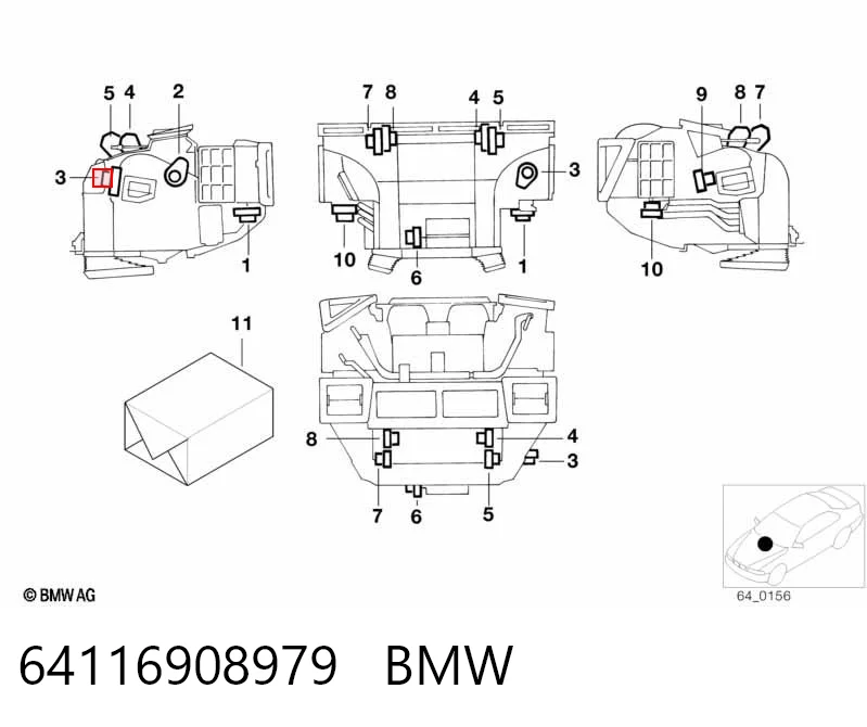 Мотор заслінки печі на BMW 3  E36