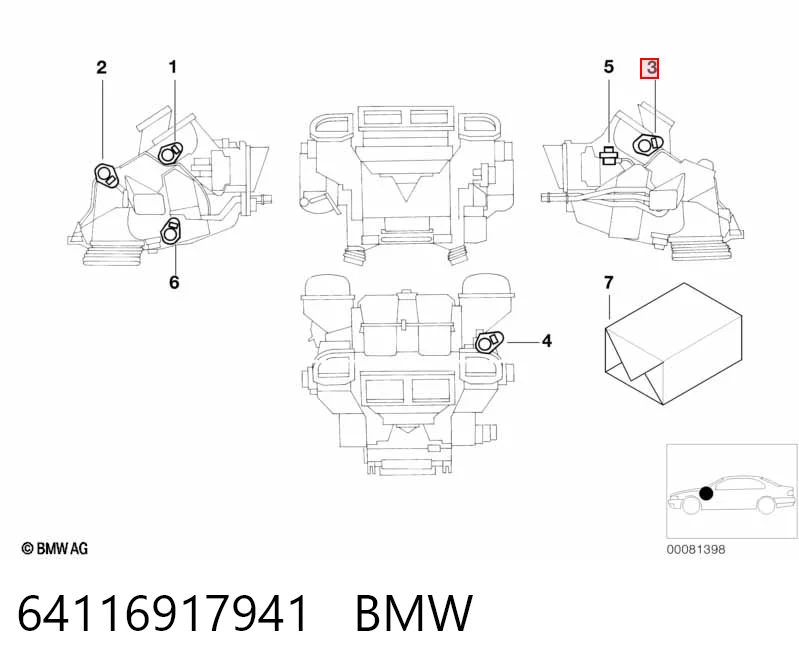 6935444 BMW Мотор заслінки печі
