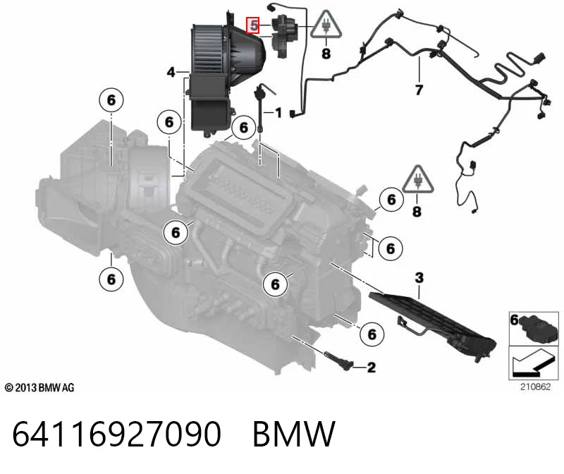 64116927090 BMW Регулятор оборотів пічки