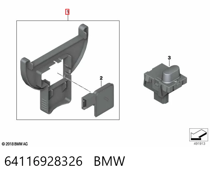 64116928326 BMW Датчик запотівання скла