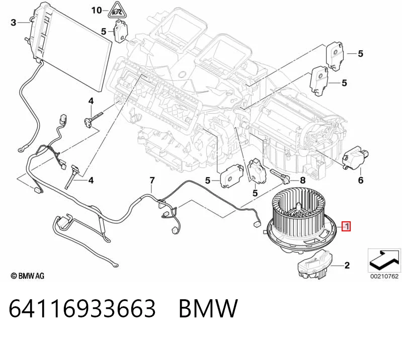 64116933663 BMW Електромотор пічки