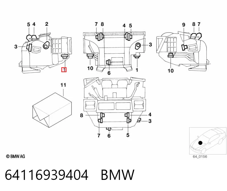 Двигун заслінки печі BMW 3 седан (E36) (1990 - 1998) ціна, від 5.67 USD