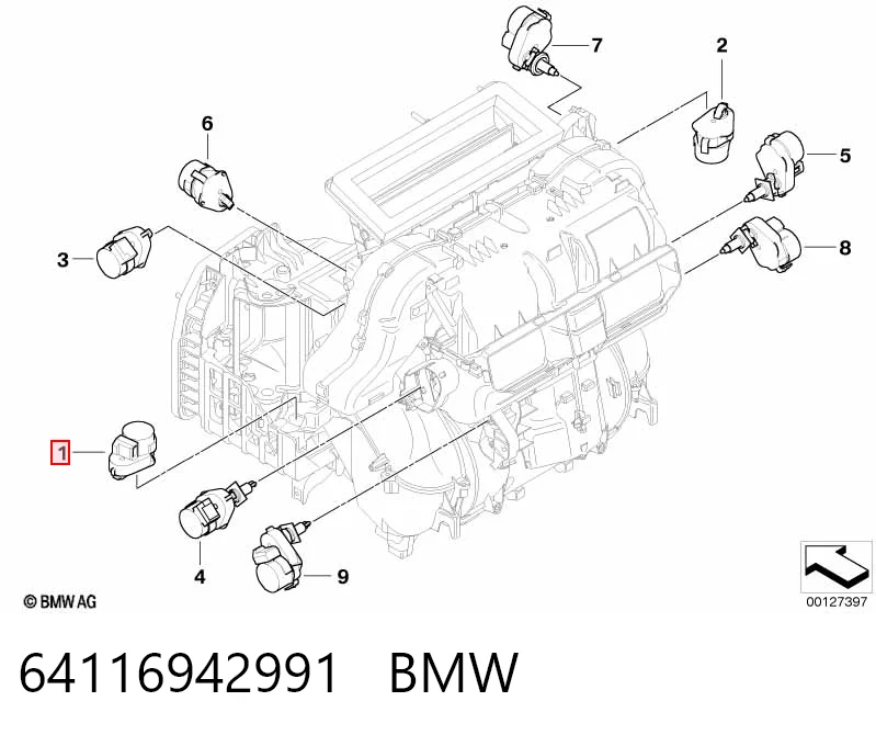Мотор заслінки печі на BMW 5  E60
