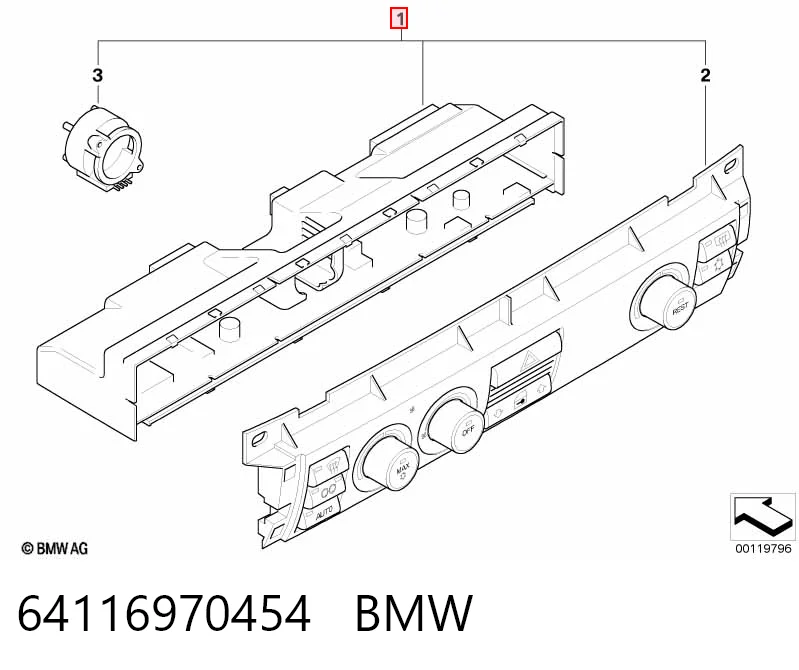Механізм управління кондиціонером на BMW 7  E65, E66, E67