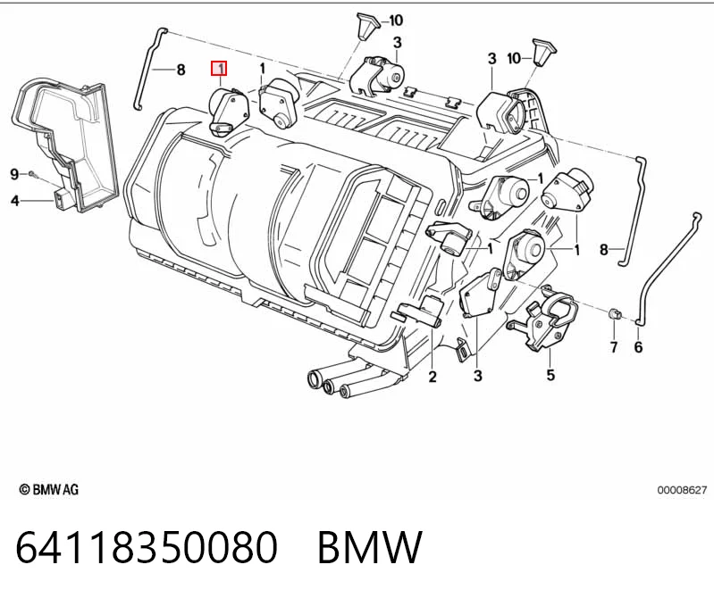 Мотор заслінки печі на BMW 5  E34