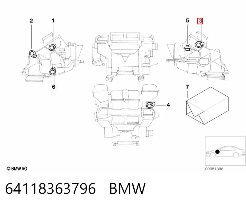 Купити 6935444 BMW Привід заслінки печі
