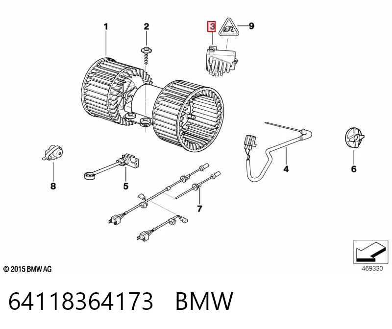 64118364173 BMW Регулятор оборотів пічки