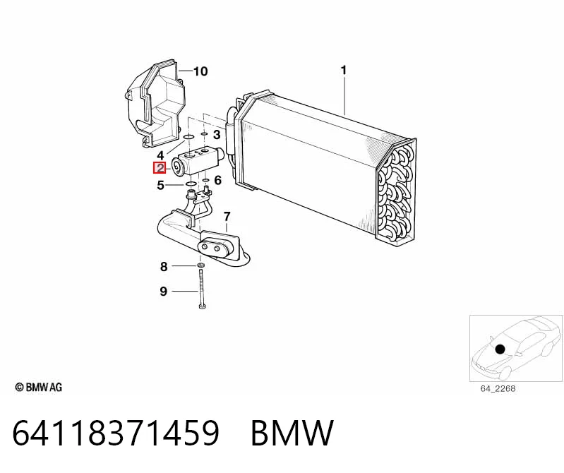 64118371459 BMW Клапан розширювальний