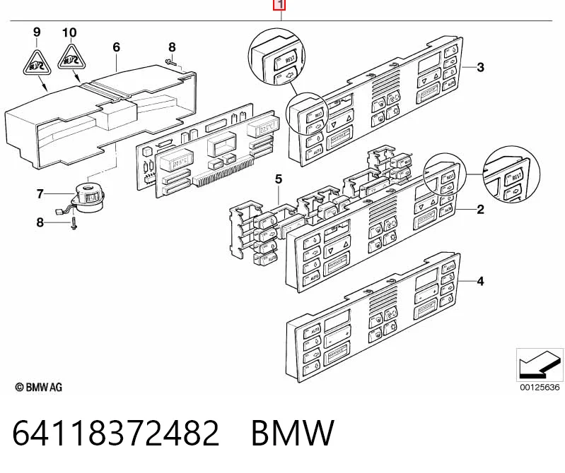 Регулятор вентилятора обігрівача BMW 7 седан (E38) (1994 - 2001) ціна, від 39.64 USD