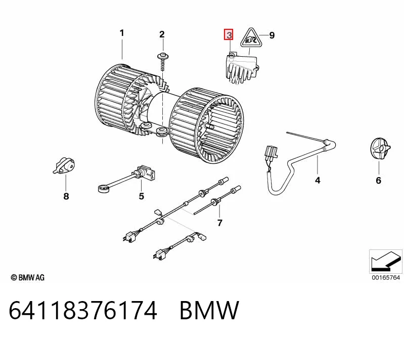 64118376174 BMW Регулятор оборотів пічки