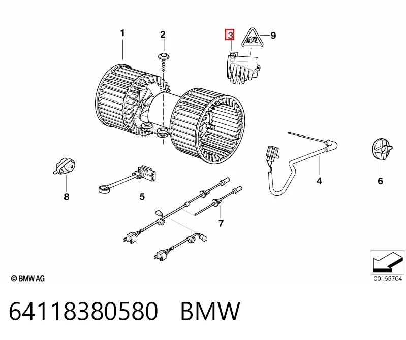 64118380580 BMW Регулятор оборотів пічки