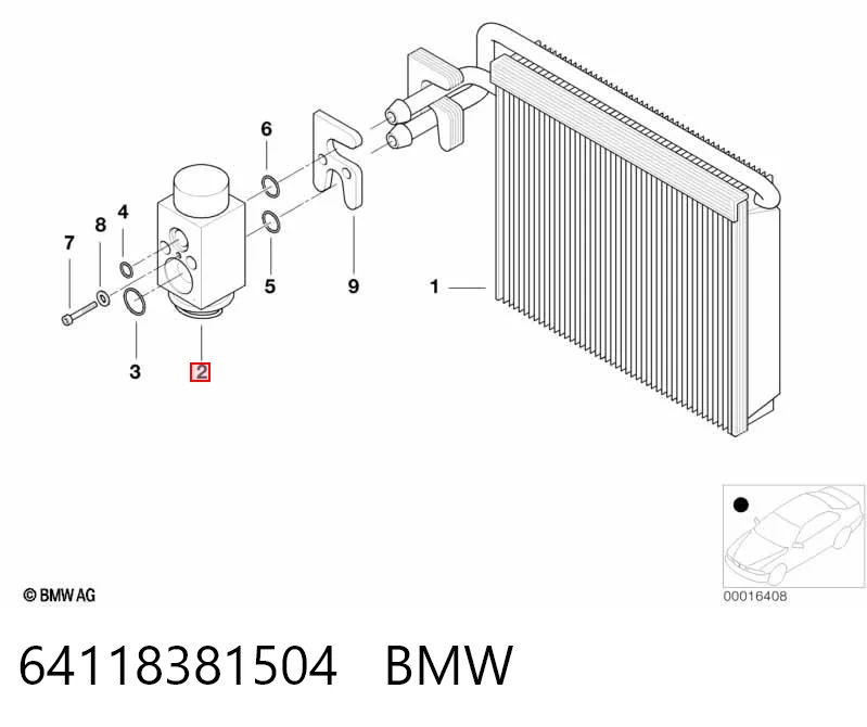 64118381504 BMW Клапан TRV, кондиціонера