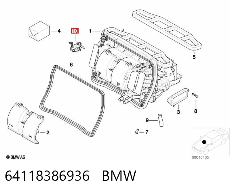 Мотор заслінки печі на BMW 3  E46