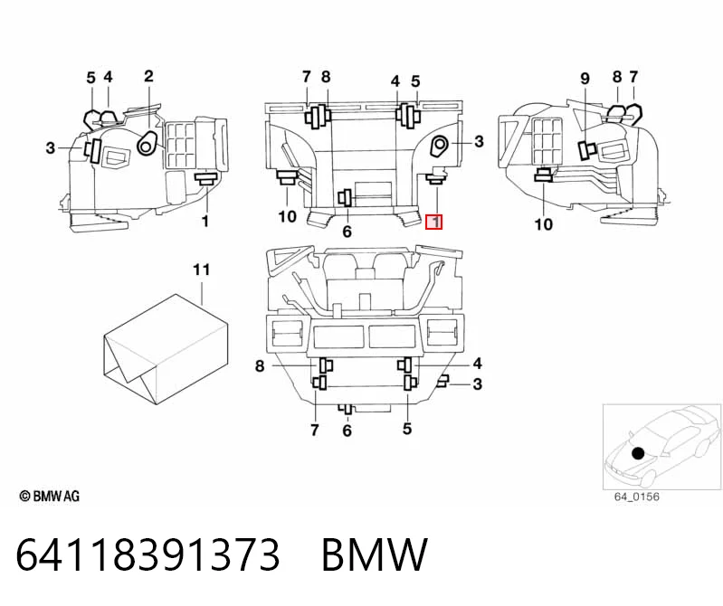 Купити Привід заслінки печі BMW 3  E36
