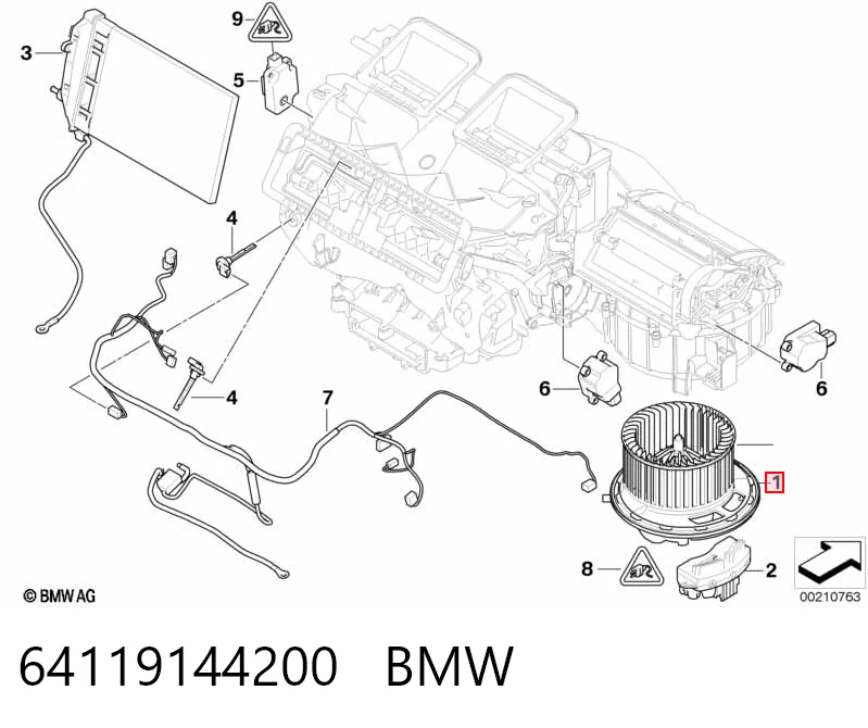 64119144200 BMW Електромотор пічки