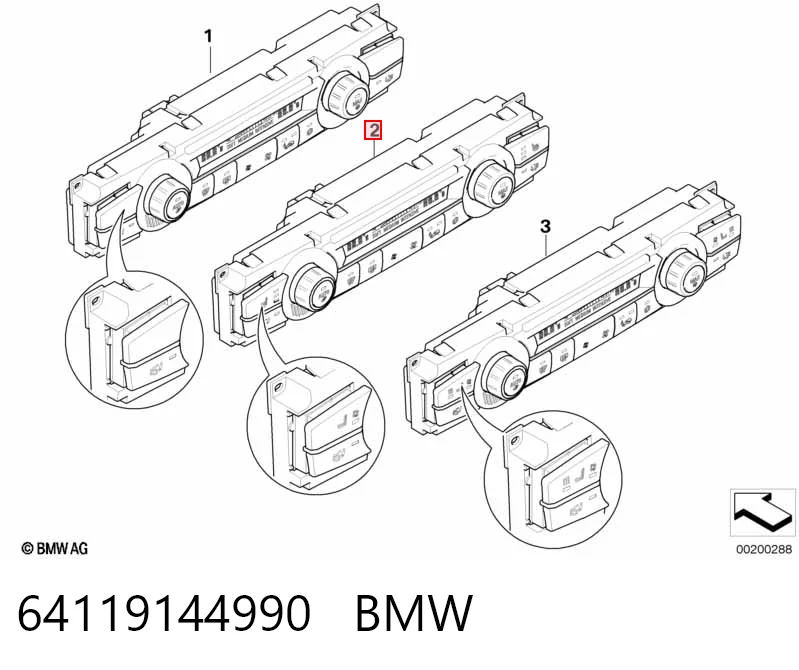 9219974 BMW Механізм управління кондиціонером