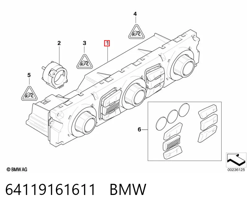 Механізм управління кондиціонером на BMW 5  E60