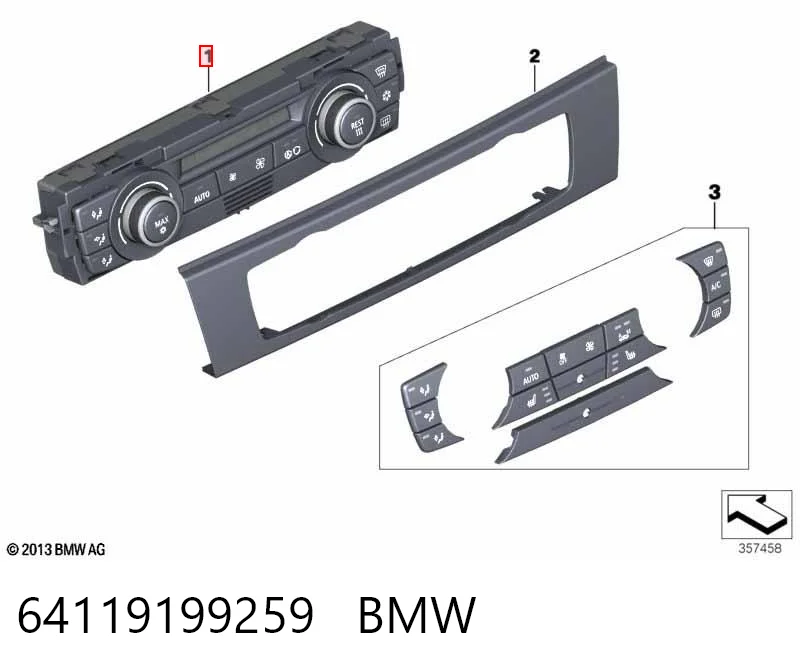 64119199259 BMW Механізм управління кондиціонером