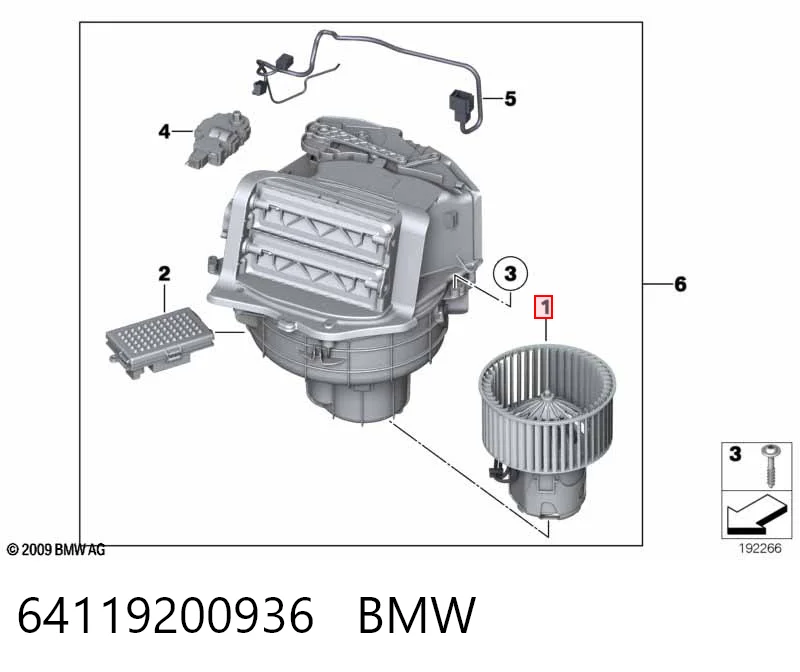 64119200936 BMW Електромотор пічки