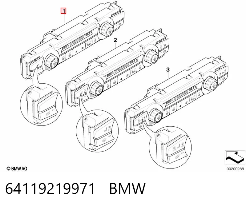 9157552 BMW Механізм управління кондиціонером