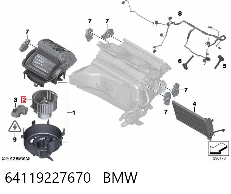 64119227670 BMW Електромотор пічки