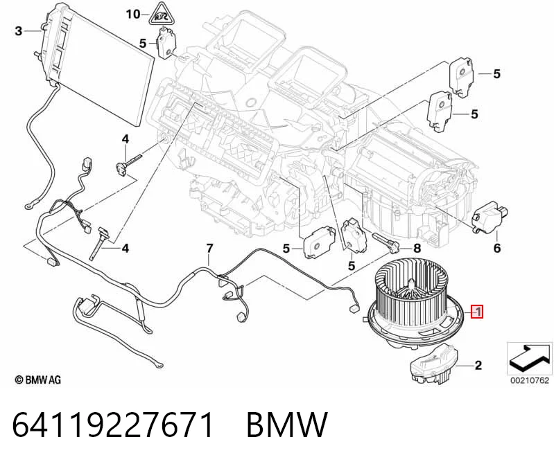 64119227671 BMW Електромотор пічки
