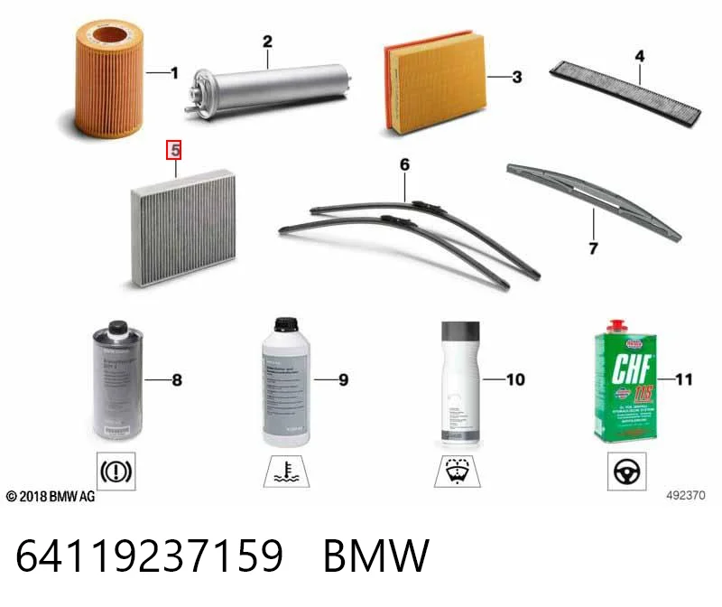 64119237159 BMW Внутрішньосалонний фільтр