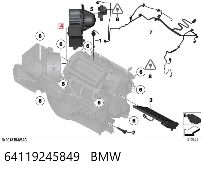 64119245849 BMW Електромотор пічки