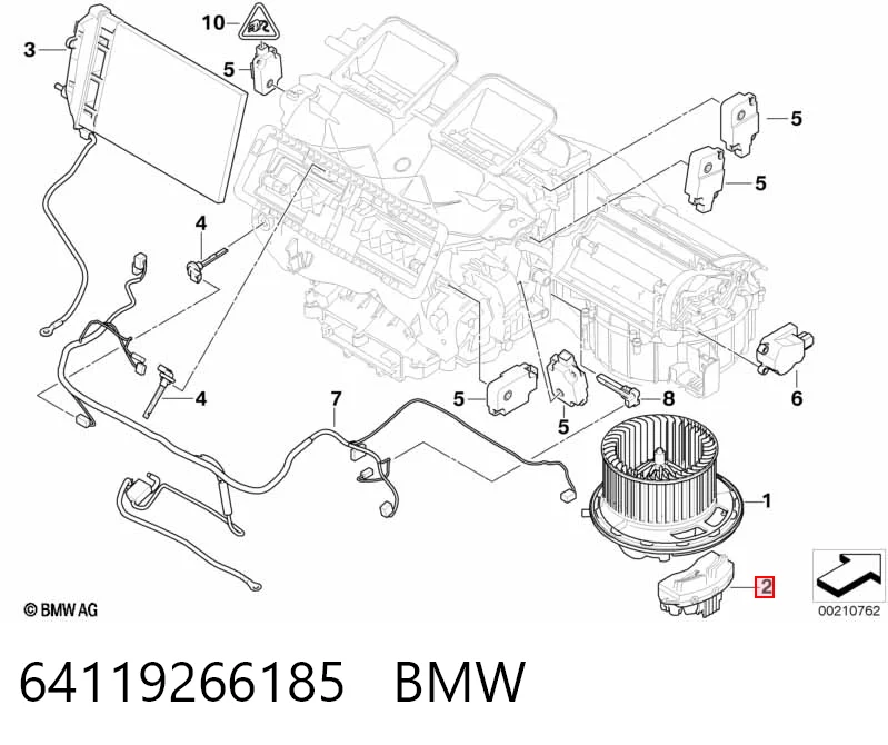 64119266185 BMW Регулятор оборотів пічки