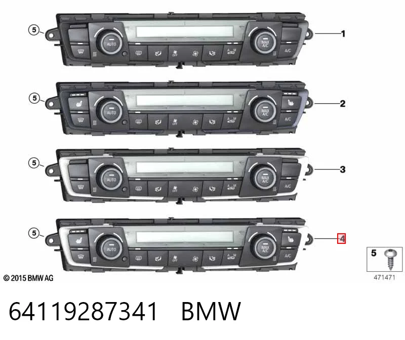 9287341 BMW Механізм управління кондиціонером