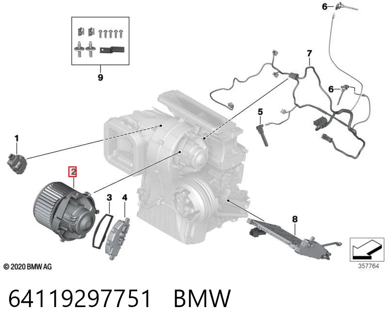 64119297751 BMW Електромотор пічки
