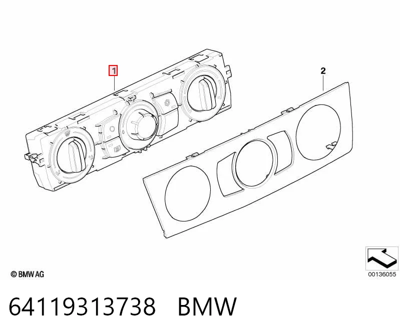 Блок управління режимів опалення / кондиціонування BMW 3 