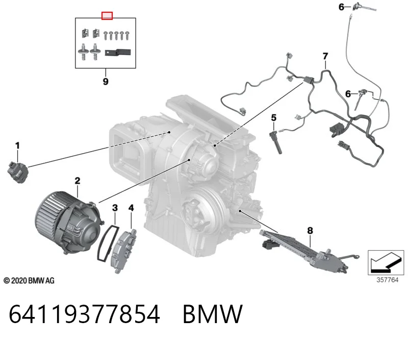 64119377854 BMW Регулятор оборотів пічки