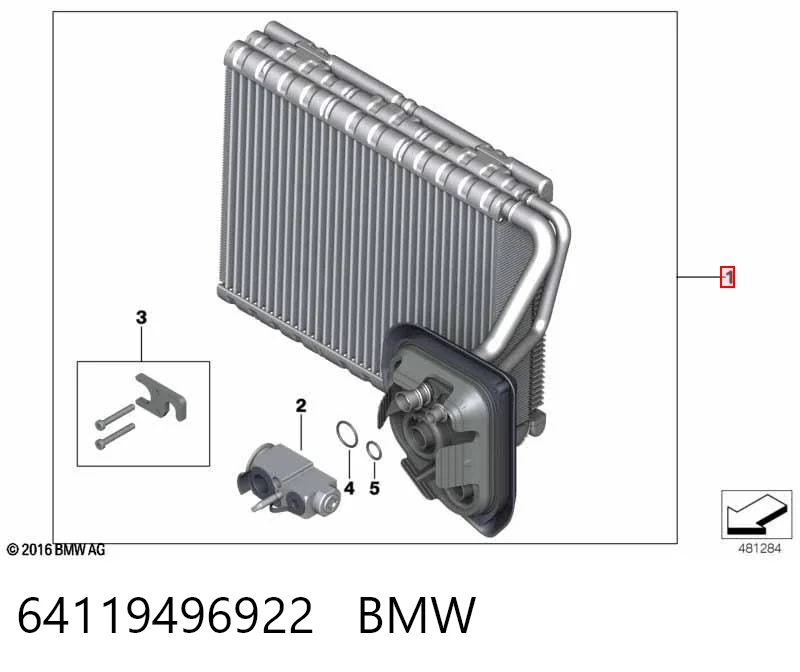 Випаровувач кондиціонера BMW X5 позашляховик (G05, F95) (2018 - 2026) ціна, від 143.59 USD