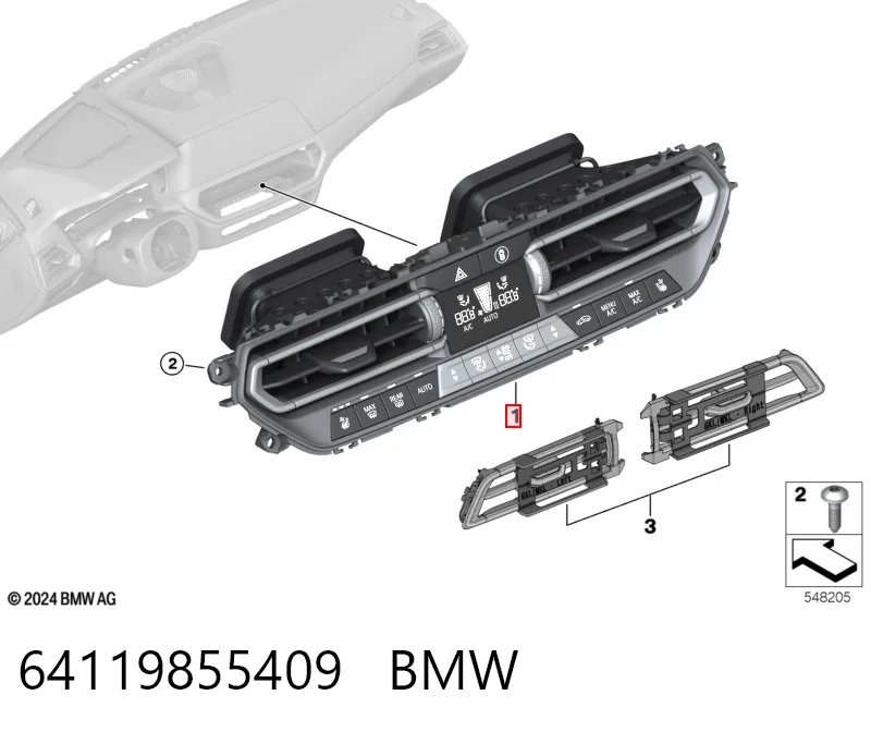 9855409 BMW Механізм управління кондиціонером
