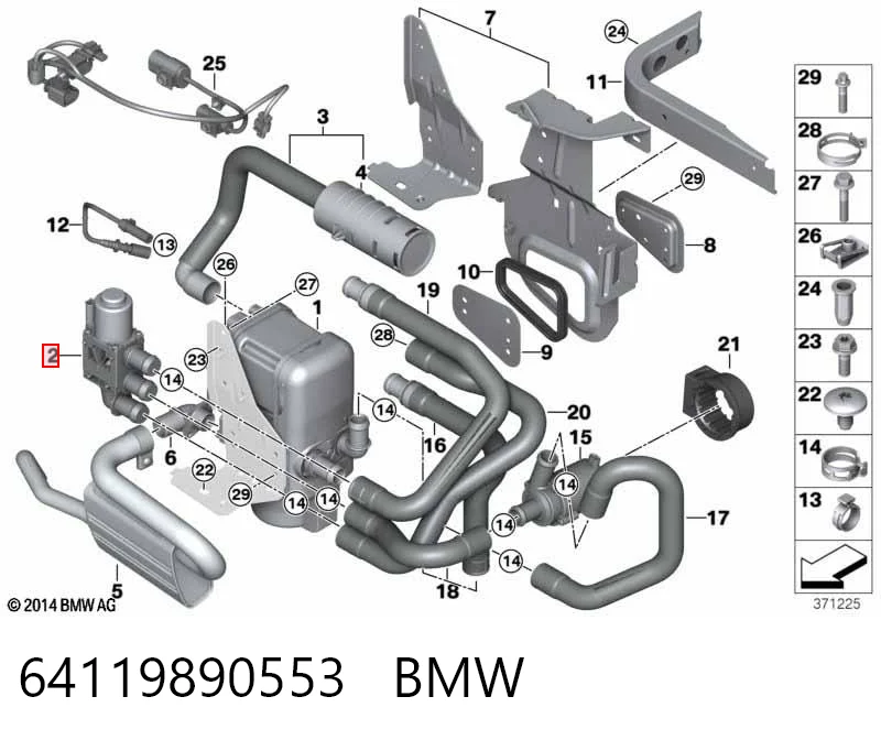 64119890553 BMW Регулюючий клапан охолоджувальної рідини