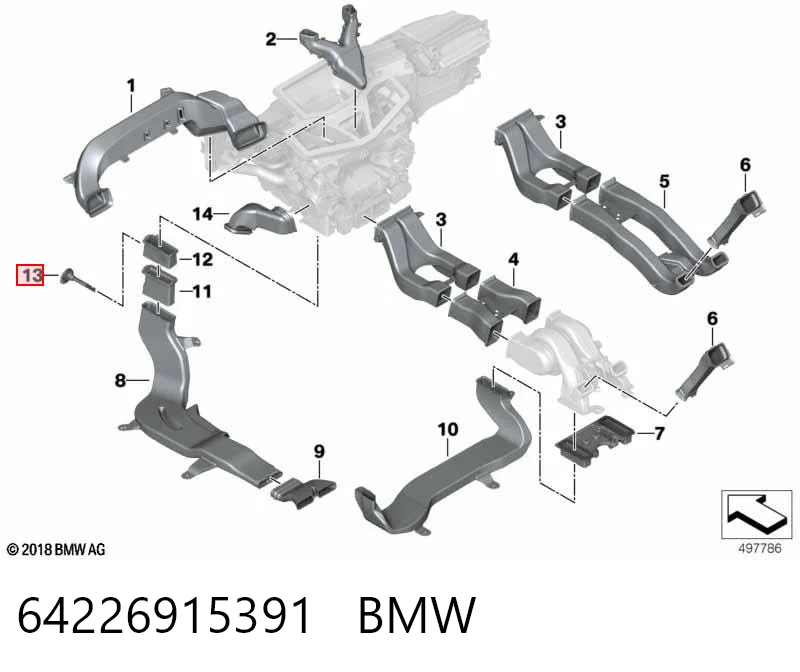 64226915391 BMW Датчик температури салону