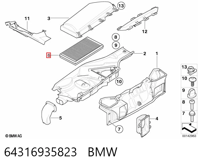 64316935823 BMW Внутрішньосалонний фільтр