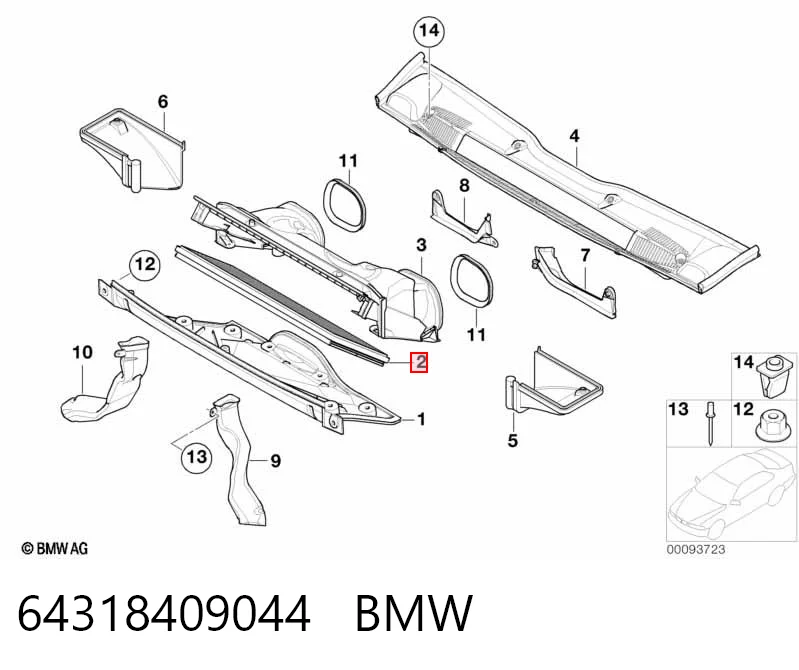 64318409044 BMW Внутрішньосалонний фільтр