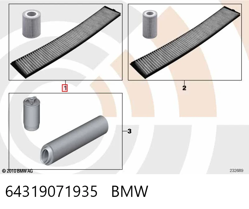 64319071935 BMW Внутрішньосалонний фільтр