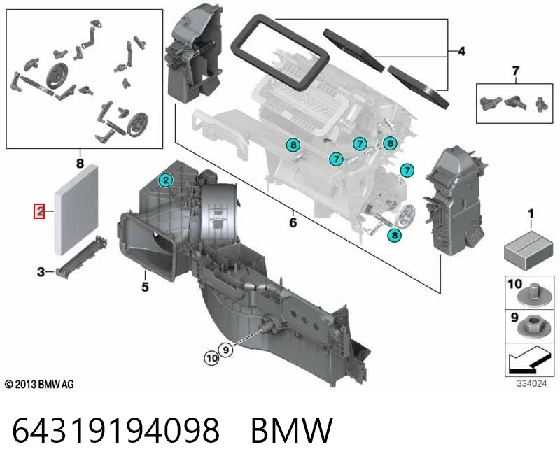 64319194098 BMW Внутрішньосалонний фільтр