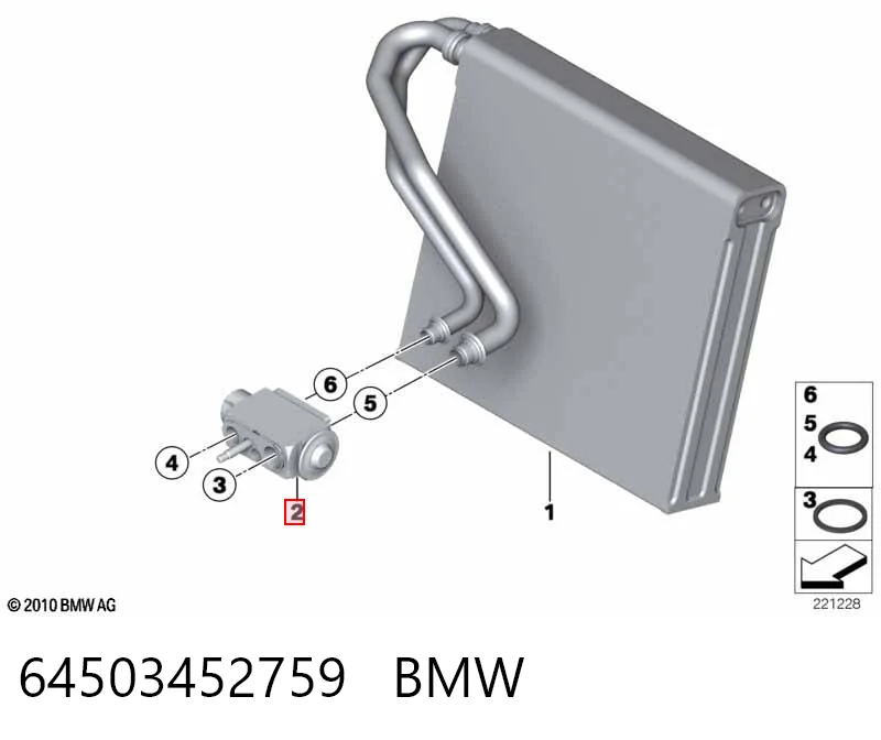 64503452759 BMW Клапан TRV, кондиціонера