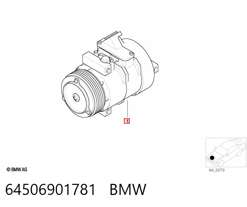 64506901781 BMW Компресор холодоагенту