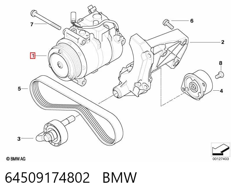 64509174802 BMW Компресор холодоагенту