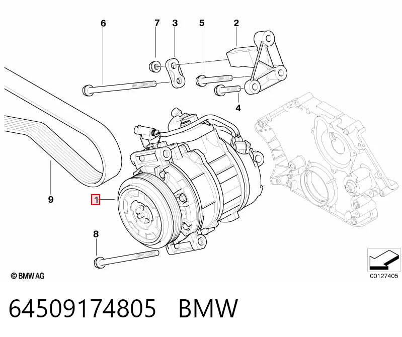 64509174805 BMW Компресор холодоагенту