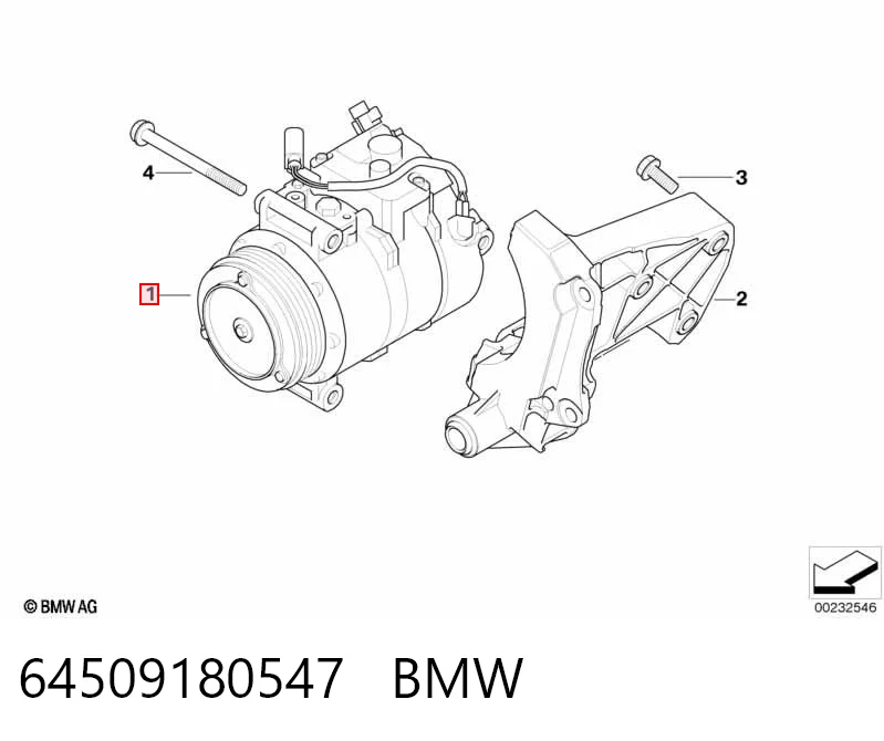 64509180547 BMW Компресор холодоагенту