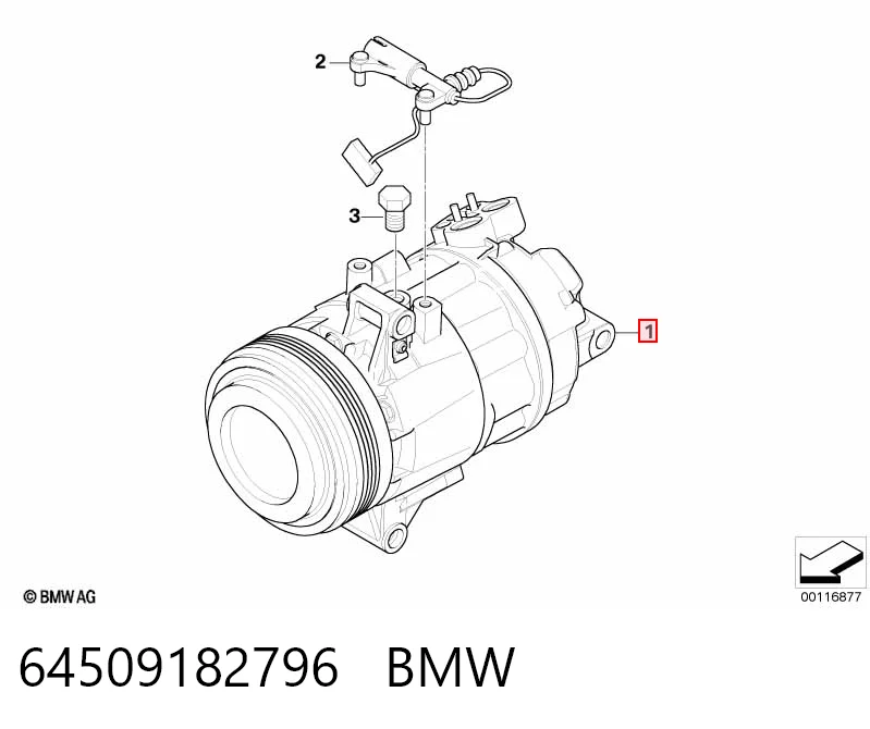 64509182796 BMW Компресор холодоагенту